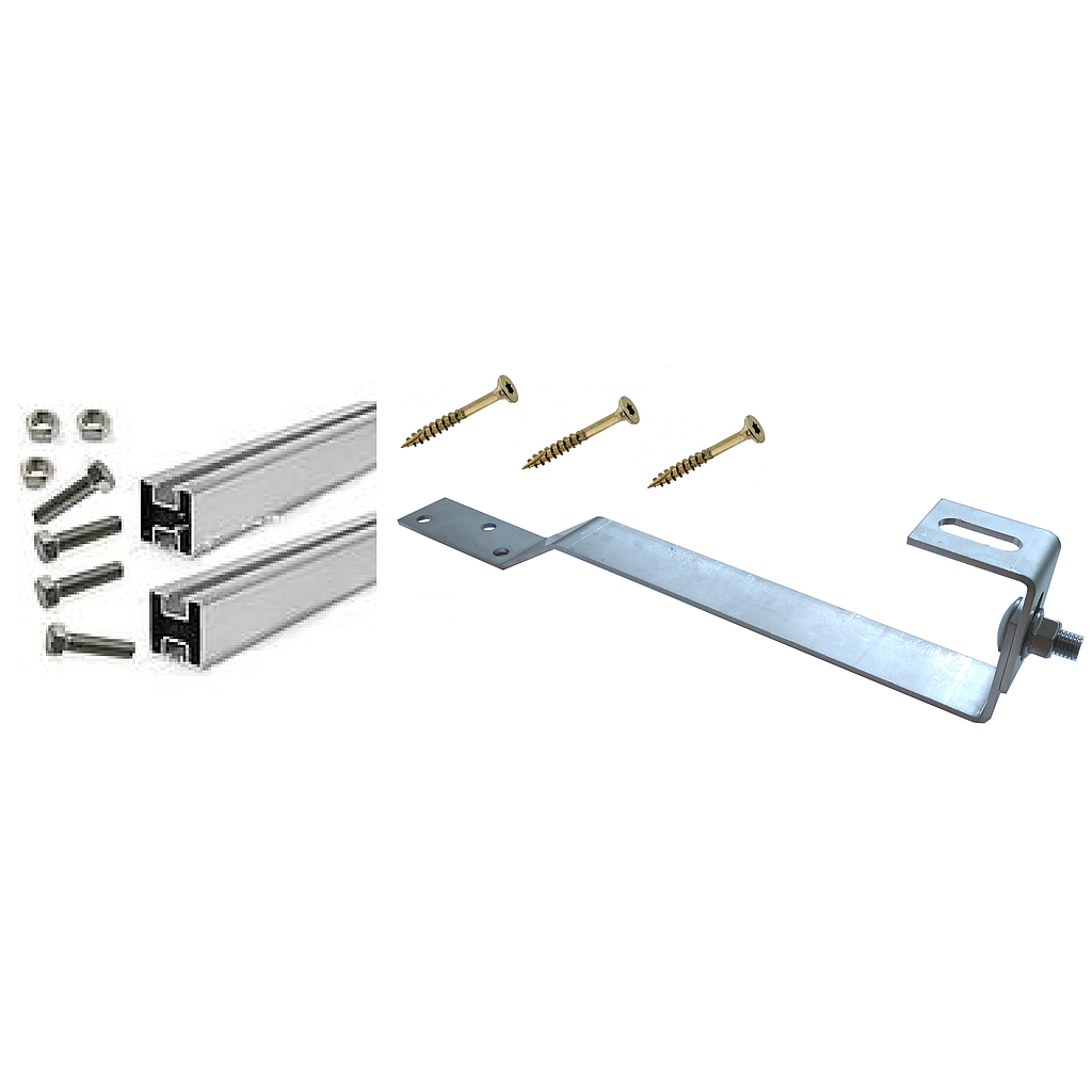 Fixations panneaux thermiques 2m² 1L1C pour Tuiles Mécaniques