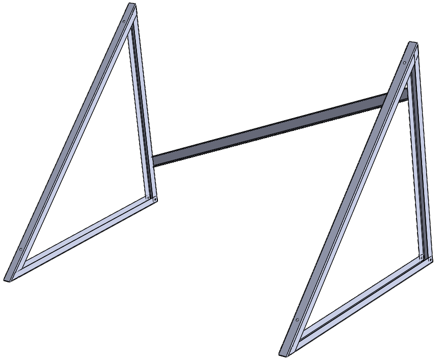 Support de fixation Inox pour panneaux thermiques 2m² Sol ou Toiture terrasse - MONTÉ